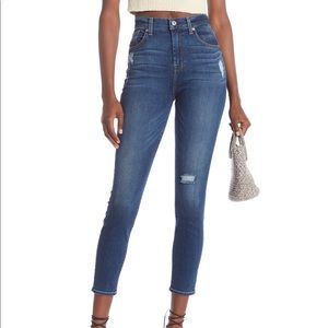 7 For All Mankind Aubrey High Waist Skinny Jeans